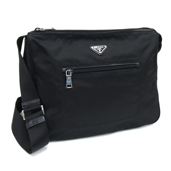 Prada Shoulder Bag Crossbody Nylon Black - Picture 1 of 8